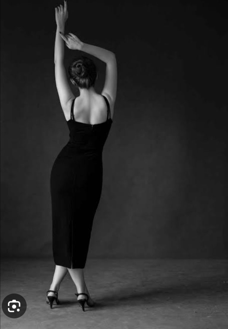 She danced alone.