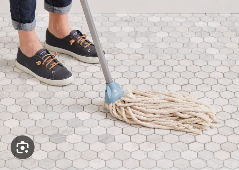 while mopping the floor